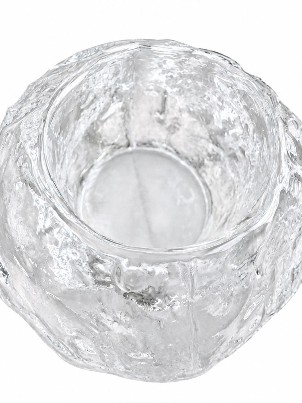 Kosta Boda Clear Textured Glass Votive Candle Holder Swedish Art Glass